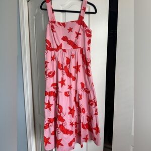 J. Crew Pink and Red Dress